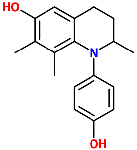 (图片) MC080194 1,2,3,4-Tetrahydro-1-(OH-Ph)-2,7,8-tri-Me-6-quinolinol